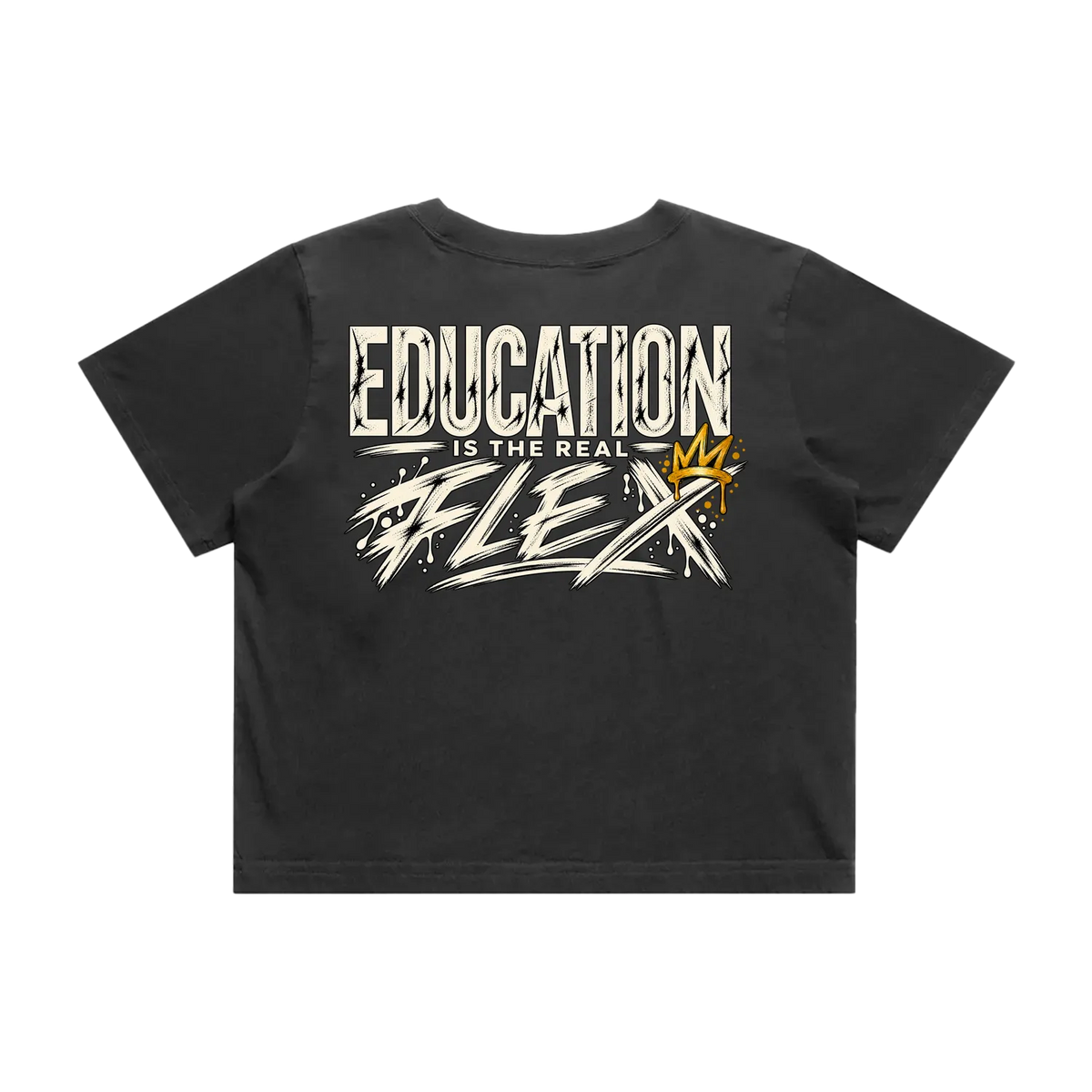 The Real Flex Crop Tee - Black