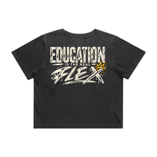 The Real Flex Crop Tee - Black